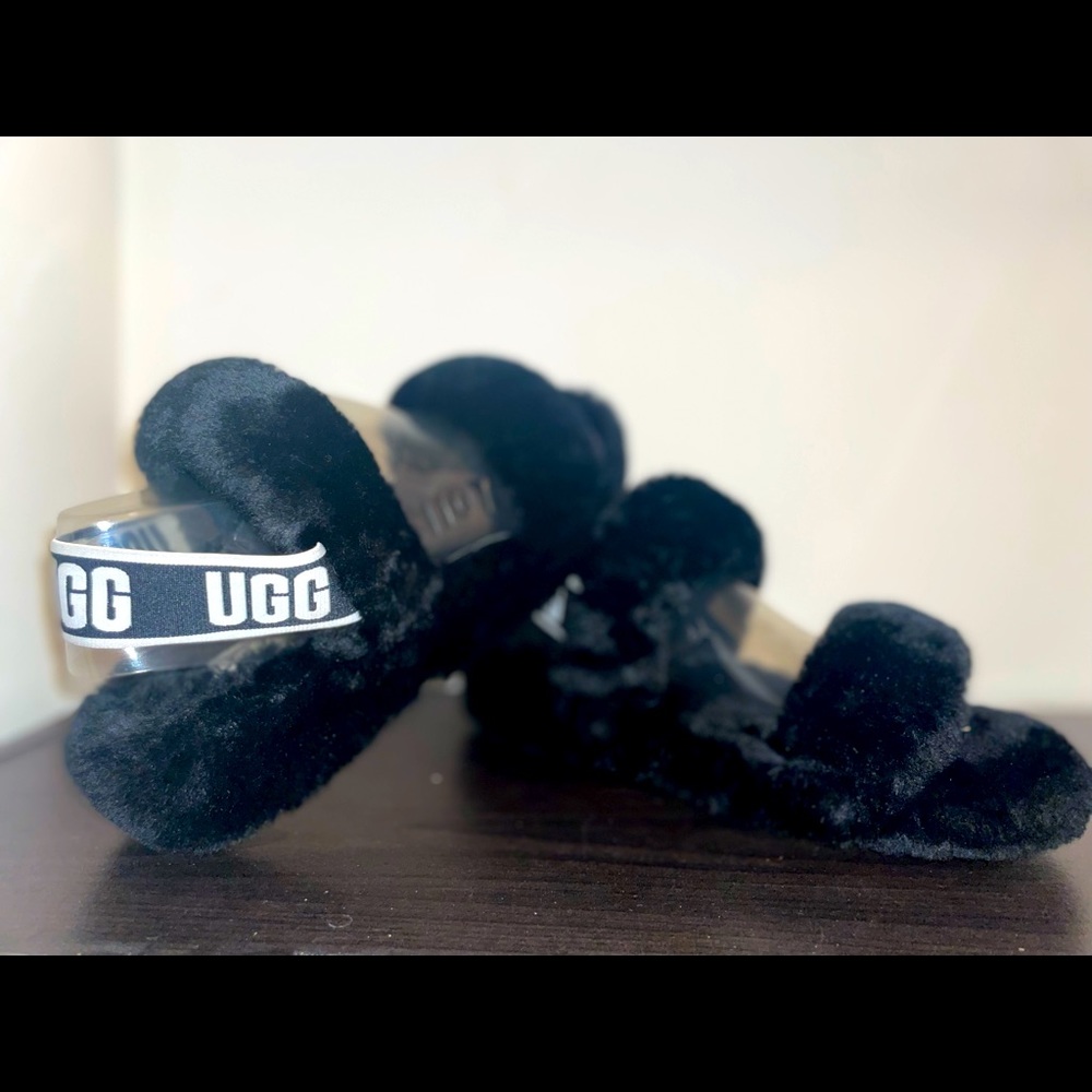 Women's Fluff Yeah Slide Slippers (black)